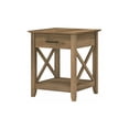 thumbnail image 1 of Bush Furniture Key West Petite Table d'Appoint avec Rangement / Étagère d'Accent Style Ferme Moderne pour Salon en Pin Récupéré, 1 of 5
