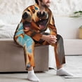 thumbnail image 5 of Wukai Blue Sky Cute Dog Men's Long-Sleeve Pajama Set - Comfortable Sleepwear with Button-Down Shirt and Pants-X-Large, 5 of 6