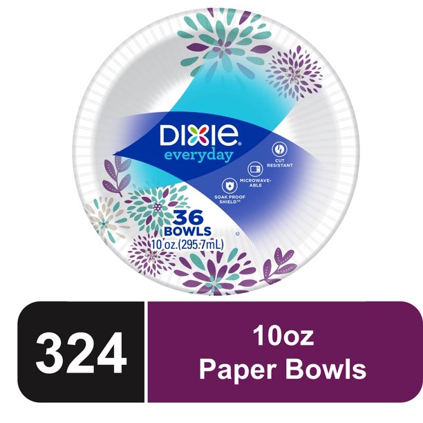 Dixie Everyday Paper Bowls, 10 oz, 324 Count