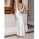 thumbnail image 2 of Vestido largo VUBIYA, corbata de seda con espalda escotada, satén para mujer, blanco, 2 of 6