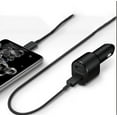 thumbnail image 2 of Original Super Fast Charging Adaptive Dual Port Car Adapter 45W Charger for Samsung Galaxy S22 Ultra [1x 45W Car Plug + 1x 4FT USB C PD Cable] - Black (New in Retail Box), 2 of 3