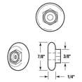 thumbnail image 2 of Prime Line Products M6002 2 Count .88 in. Shower Door Rollers, 2 of 2