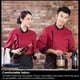 thumbnail image 5 of Chaqueta de chef unisex-adulto de manga larga de manga larga tela de algodón de bolsillo para hombre chaqueta de trabajo para otoño e invierno restaurante hotel rojo m Methold LF000335-11, 5 of 7