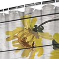 thumbnail image 4 of Boho Rustic Yellow Sunflower Shower Curtain 36x72 with Hooks, Wildflower Floral Bee Butterfly Design, Quick-Dry Polyester for Bathroom, Country Vintage Farmhouse Decor, 4 of 5