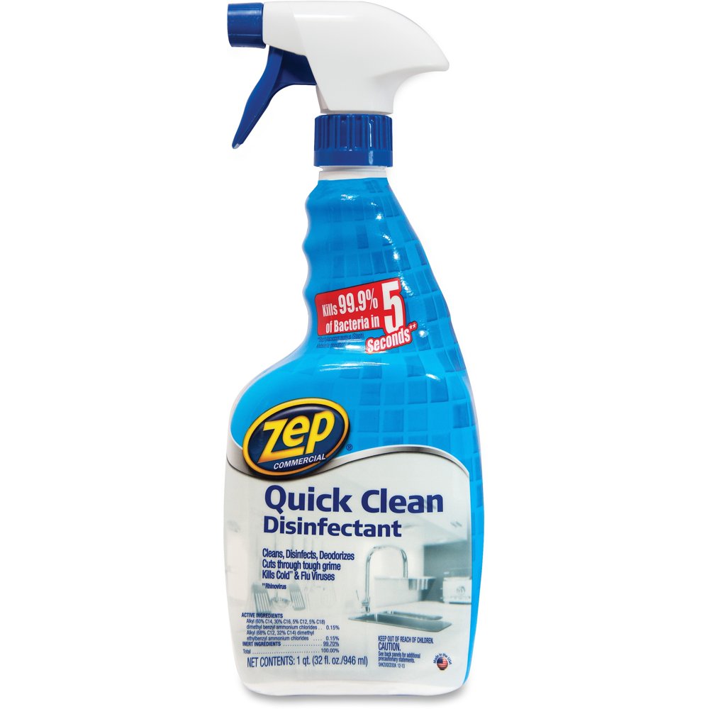 Zep Quick Clean Disinfectant Spray 0.25 Gal [32 Fl Oz] 1 Each