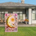 thumbnail image 3 of Jbralid Spring Garden Flag Sun Moon Flowers Garden Art Linen Summer Garden Flags for Outside 12x18 inch, 3 of 5