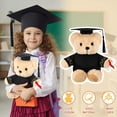 thumbnail image 3 of JM Oso de graduación de peluche de 25 cm con sombrero Felicitaciones Regalo de graduación para ella Muñeco de peluche Muñeco de peluche Juguete suave Regalo para niña y niño Regalo para la escuela secundaria y la universidad JM JM, 3 of 5