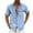 Sky Blue, variant on Men's Stylish Casual Plaid Short Sleeve Shirt Jacket with Button-Down Pocket Detail