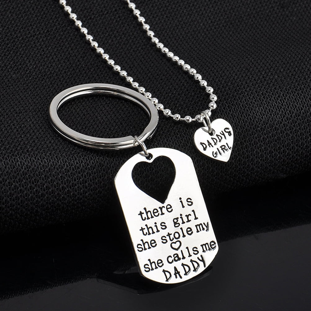 daddy daughter keyring