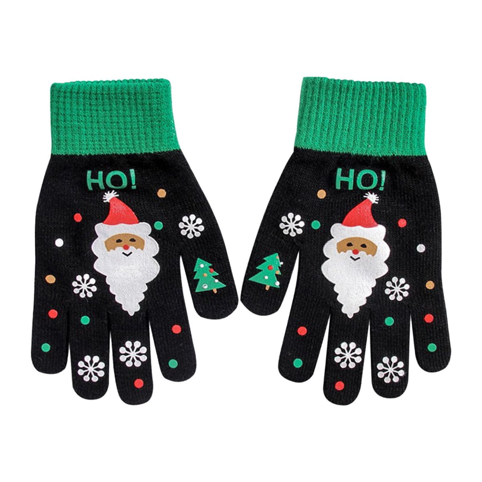 LUVDECO Gants D'hiver Chauds En Tricot De Père Noël - Gants D