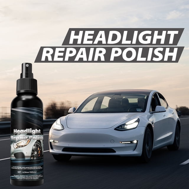 Headlight Cleaner Car Headlight Cleaner Long Lasting Headlight Coating And Cleaning Solution Restores Polishes Headlights Car Light Cleaner Headlight Kit 120ml
