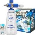 thumbnail image 1 of Cañón de espuma MJJC S V3.0 (Tecnología de espuma de nieve más espesa) con conector rápido de 1/4 de pulgada para hidrolavadora, botella de 34 oz (V3.0 (conector rápido de 1/4") + muestra de jabón), 1 of 5