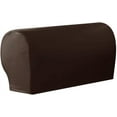 thumbnail image 2 of Wishrage Waterproof Faux Pu Leather Armrest Covers Vintage Stretch Arm Covers for Chairs Couch Sofa Armchair Slipcovers for Recliner Sofa, 2 of 8