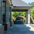 thumbnail image 4 of HONMEET Auvent de Patio Noir Housse de Protection Tissu Oxford Résistant aux Intempéries Installation Facile, 4 of 8