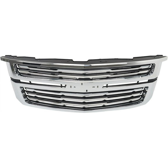 OTTULUR Front Upper Bumper Grille Grill Assembly Chrome Replacement for 2015-2020 Tahoe/Suburban LTZ Style GM1200704 23320678