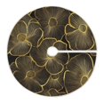 thumbnail image 6 of Yayeee Christmas Tree Skirt 35 inches for Xmas Tree Holiday Party Decoration, Black Flower Pattern, 6 of 6