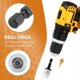thumbnail image 5 of Silver+Black 6mm Keyless Drill Bit Chuck Quick Change Adapter Converter Hex Shank, 5 of 5