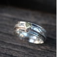 thumbnail image 3 of Energy Stone 925 Sterling Silver Simple Heart Meditation Spinner Ring (Style US68) (7.5), 3 of 5