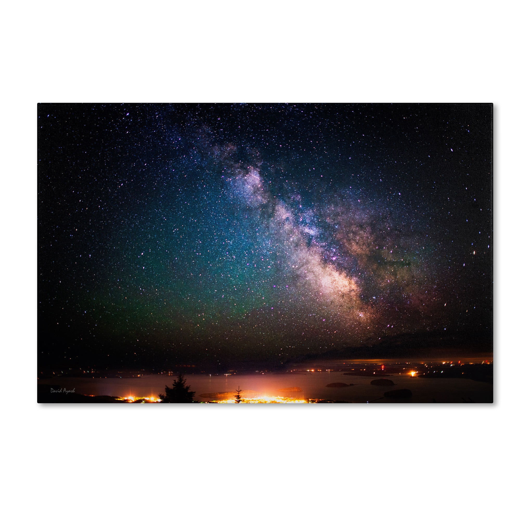 Trademark Fine Art "Milky Way Over Acadia National Park - Maine" Canvas Art by David Ayash