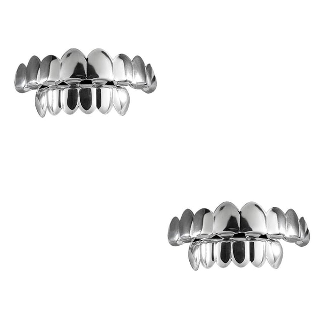 Dientes postizos Yuarrent de cobre chapado en Oro para Halloween y Navidad Type3 NO3