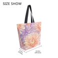 thumbnail image 4 of Large Canvas Bag 13.5x5.1x15 Inch Canvas Bag Shopping Canvas Bag Suitable For Outing Shopping Travel Out Of Large Capacity Storage Chrysanthemums Cream, 4 of 9
