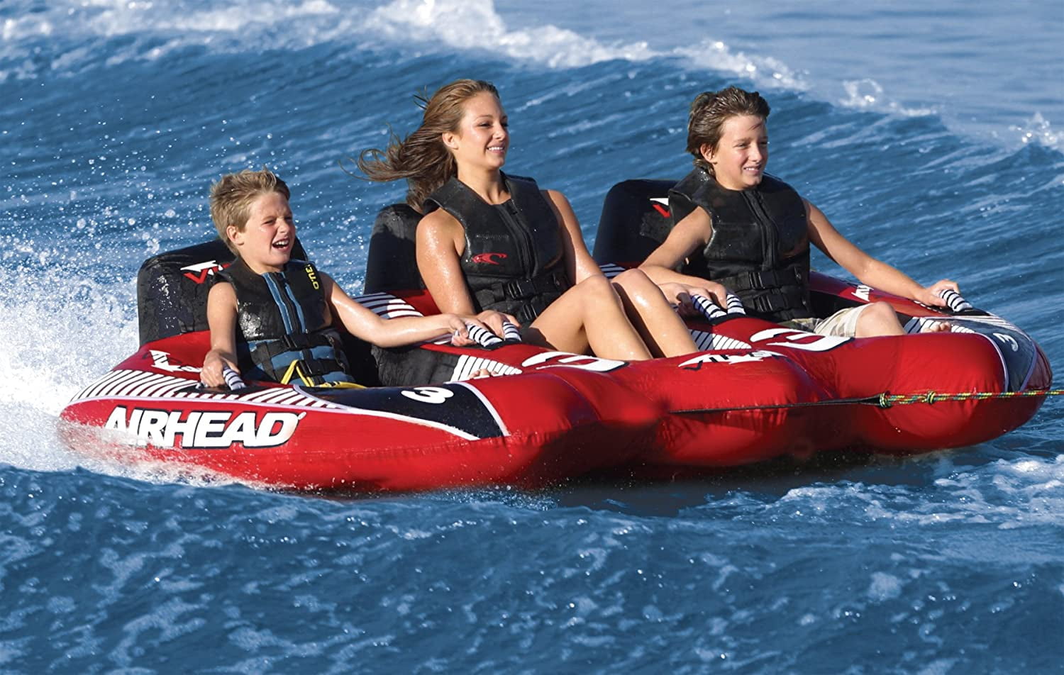 Airhead Viper 3 Triple Rider Cockpit Inflatable Towable Lake Airhead Viper 3 Triple Rider Cockpit Inflatable Towable Lake