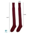 thumbnail image 5 of Deago 1 Pairs Women's Adorable Thigh High Cotton Socks Over Knee Tights Long Boot Stocking Knee High Leg Warmer (Red), 5 of 9