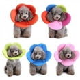 thumbnail image 3 of Collier pour Animaux de Compagnie Chat Chien Fleur Collier Anti Morsure Beauté Réglable Protecteur Anneau de Couverture Rose Rouge L, 3 of 6