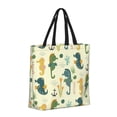 thumbnail image 2 of Naloa Seahorse Tote Bag for Women, Foldable Tote Bag With Zipper, Large Shoulder Bag, Top Handle Handbag for Travel, Work, Shopping, 2 of 9