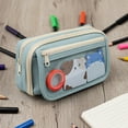thumbnail image 6 of allydrew 9-Layer Large Capacity Pencil Case with Transparent Compartment, Organizer Pouch for Stationery Tools, Makeup, and Travel, Blue, 6 of 6
