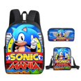 thumbnail image 1 of Sonic Primary School Bag Three-piece Set Cartoon Backpack Anime Shoulder Bag Pencil Case High-grade Ultra-high-grade Advanced Customization, 1 of 5