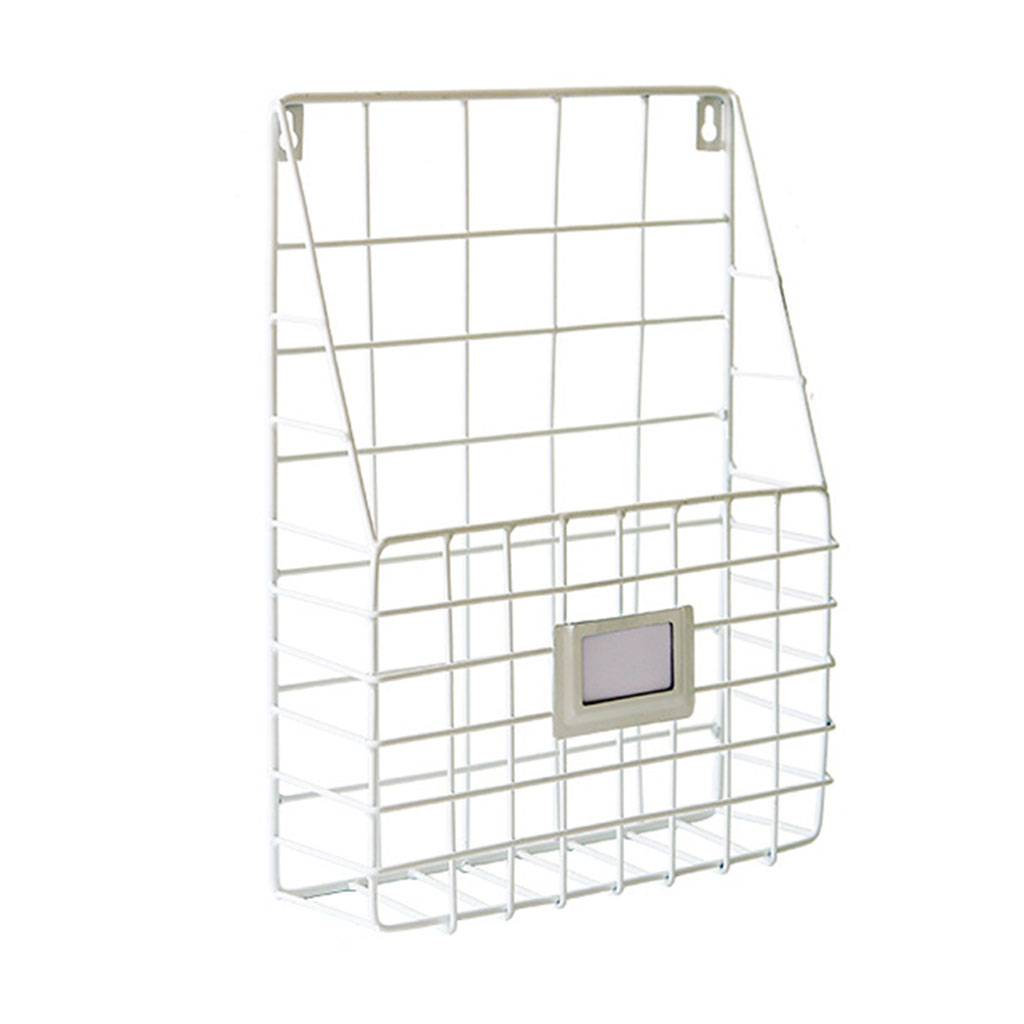 Mail Organizer Wire Basket Wall Mounted Magazine File Holder Hanging