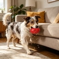 thumbnail image 3 of Dog Treat Dispenser Toy Squeaky Rubber Ball Interactive IQ Training Chew Toy for Small to Medium Dogs and Puppies, 3 of 3