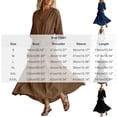 thumbnail image 3 of Uscallm Women Plus Size V Neck 3/4 Sleeve Tie Flowy Boho Maxi Dress Casual Basic Long Travel Dresses, White XL, 3 of 6