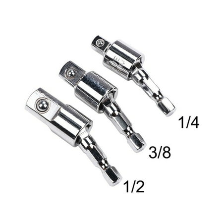 

360 Degree Electric Drill Bit Wrench Socket Adapter Extension Tools Set