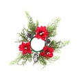 thumbnail image 2 of CoudarTitie Christmas Candle Rings Wreath Inner Diameter 4" for Wedding Holiday Birthday Style G, 2 of 9