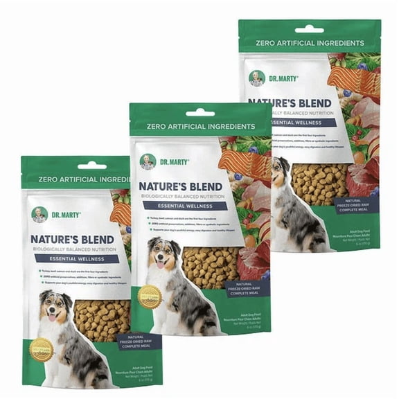 Dr. Marty Nature’s Blend Essential Wellness Freeze-Dried Raw Dog Food 6 oz (3 Pack)