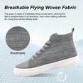 thumbnail image 2 of Men's Women's Knit High Top Sneakers Breathable Lightweight Fashion Casual Walking Shoes Air Mesh Upper Sneakers, 2 of 7