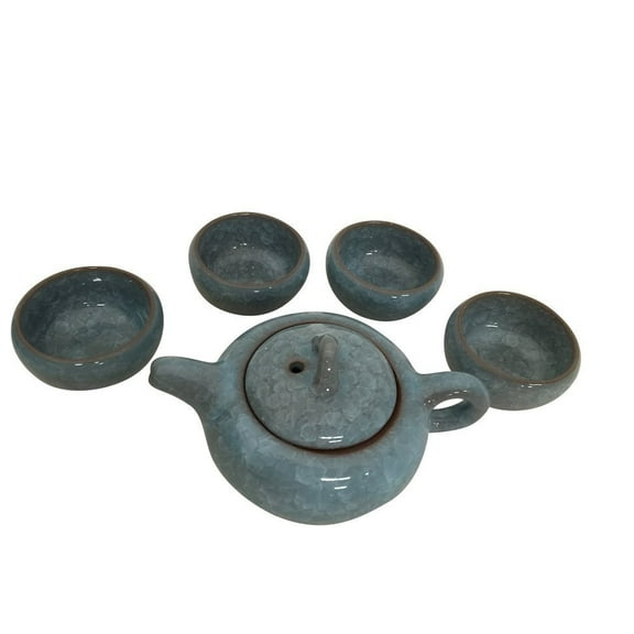 THY HOME Exquisite Glazed 5 PCS Ceramic Tea Set