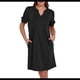 thumbnail image 1 of Vestido Corto Tipo Túnica Plisada de Corta Abullonada con Cuello en V para Mujer, 2025 Negro S, 1 of 6