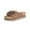 Khaki, variant on JeashCHAT Slip On Slide Sandals for Women Women's Casual Holiday Comfortable Velvet Flowers Platform Sandals (Black)