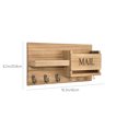 thumbnail image 4 of Drppepioner Home Entryway Big Coat Rack Wooden Wall Mounted Key Organizer Living Room Home Shelves Entrance Foyer Coat and Hat Rack,Wooden Mailbox Wall Mounted Storage Rack Home Decor, 4 of 8