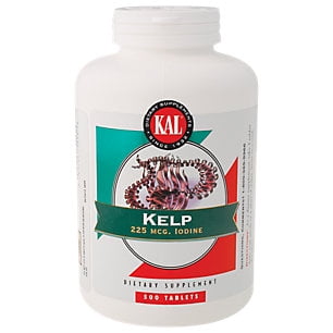 Kal Kelp Iodine, Tablet (Btl-Plastic) 225mcg 500ct by Nutraceutical