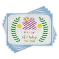thumbnail image 1 of Ambesonne Party Place Mats Set of 4, Birthday 20 Years, Standard Size, Green Blue and Pink, 1 of 6