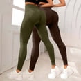 thumbnail image 2 of Leggings for Women Tummy Control Thick High Waist Workout Running Leggings 2pc Workout Clothes for Women, 2 of 3