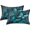 thumbnail image 2 of Coolnut Gold Butterfly Satin Pillowcase for Hair and Skin Silk Pillowcase Soft Sleeping Pillow Covers Smooth Cooling Pillowcase with Envelope Closure Size Standard 20x30 in Home Decor Gifts, 2 of 7
