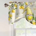 thumbnail image 4 of Tie Up Valance Curtain for Kitchen,Rustic Gnome Lemon Fruit Leaf Rod Pocket Short Curtains Adjustable Tie-Up Shade Valances,Tree Branch Retro Back Window Treatment for Bathroom Living Room Bedroom, 4 of 9