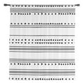 thumbnail image 2 of Boho Black White Modern Stripes Semi Sheer Curtains Drapes for Living Room, Bedroom, French Doors Window 72 Inches Long, Farmhouse Abstract Art Rod Pocket Chiffon Curtain Drapery Voile Drape Panel, 2 of 6