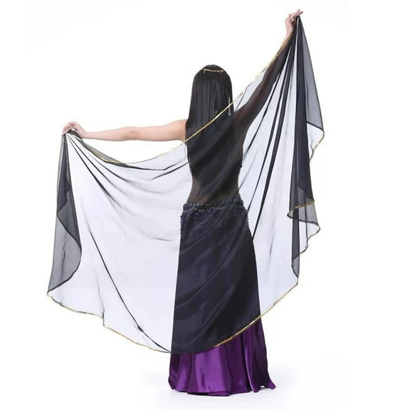 Belly Dance Accessories Women Veils Chiffon Scarf Light Shawl Veil Silk Semicircle Hand Thrown Suit Dance Performance Costume