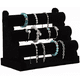thumbnail image 5 of Exhibidor Porta Pulsera/porta Reloj Con 3 Niveles Plegable Negro, 5 of 5